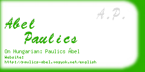 abel paulics business card